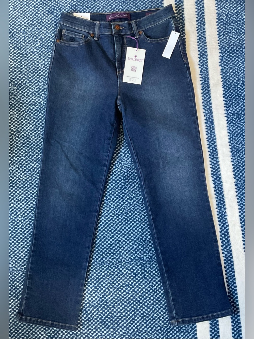 Women's Classic Dark Blue Straight Jeans